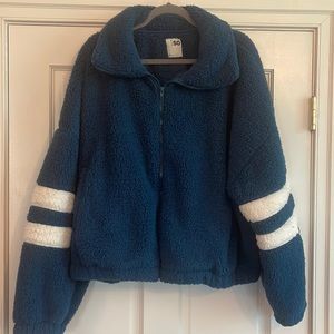 NWOT super soft cozy jacket blue womens